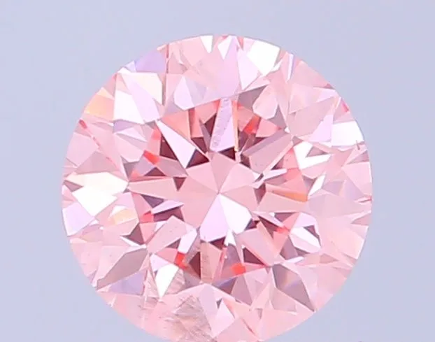 0.48ct ROUND Fancy Intense Pink VS2 Coloured Lab diamond