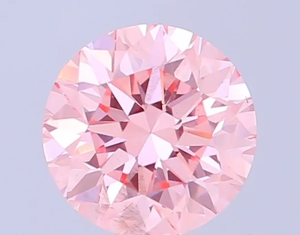 0.48ct ROUND Fancy Intense Pink VS2 Coloured Lab diamond