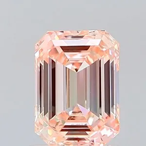 1.21ct EMERALD Fancy Pink VVS2 Coloured Lab diamond