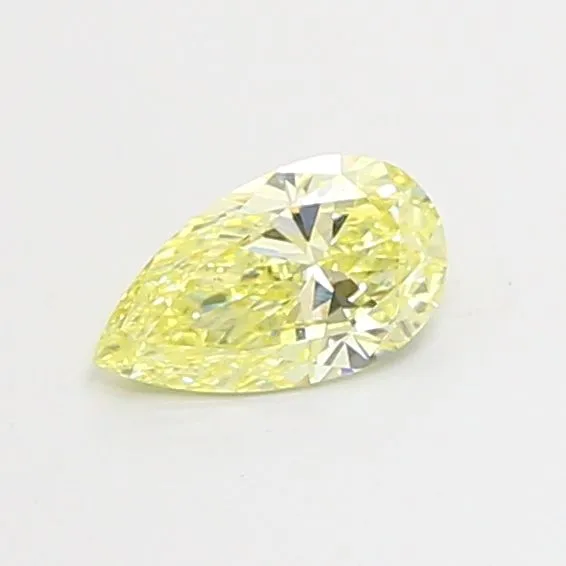 0.6ct PEAR Fancy Yellow VS1 Coloured Lab diamond