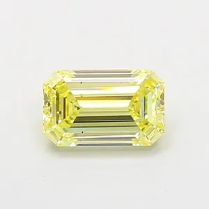 1.03ct EMERALD Fancy Light Yellow VS2 Coloured Lab diamond