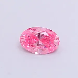 0.3ct OVAL Fancy Vivid Pink VVS2 Coloured Lab diamond