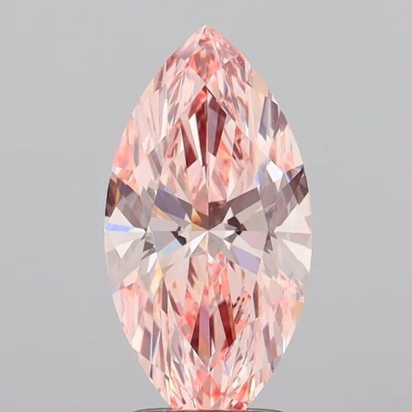 2.08ct MARQUISE Fancy Intense Pink VVS2 Coloured Lab diamond