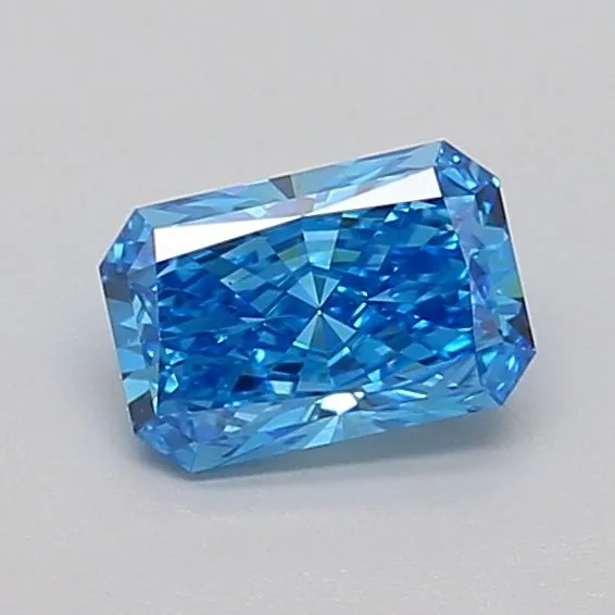 0.63ct RADIANT Fancy Vivid Blue VS1 Coloured Lab diamond