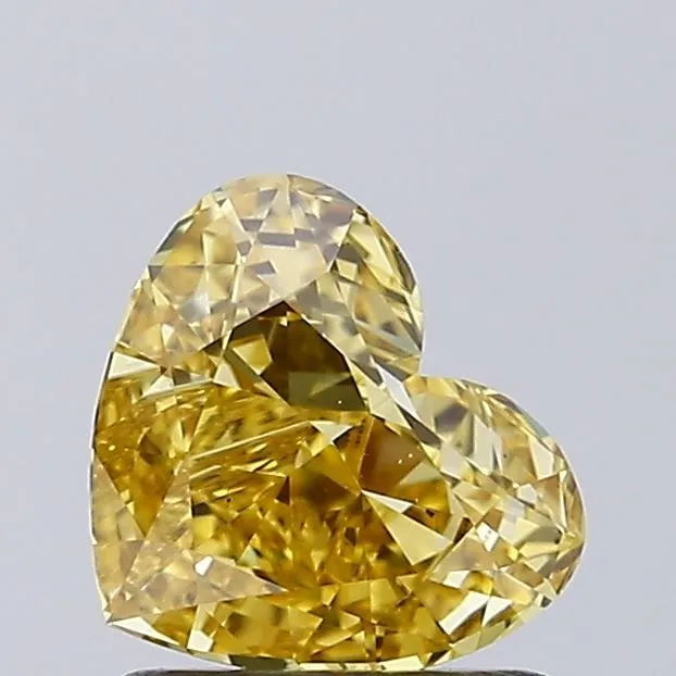 1.05ct HEART Fancy Intense Yellow VS2 Coloured Lab diamond