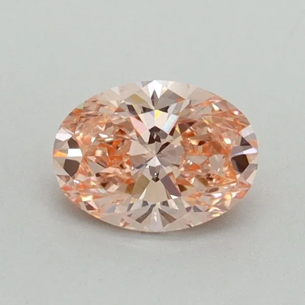 0.55ct OVAL Fancy Vivid Pink VS2 Coloured Lab diamond