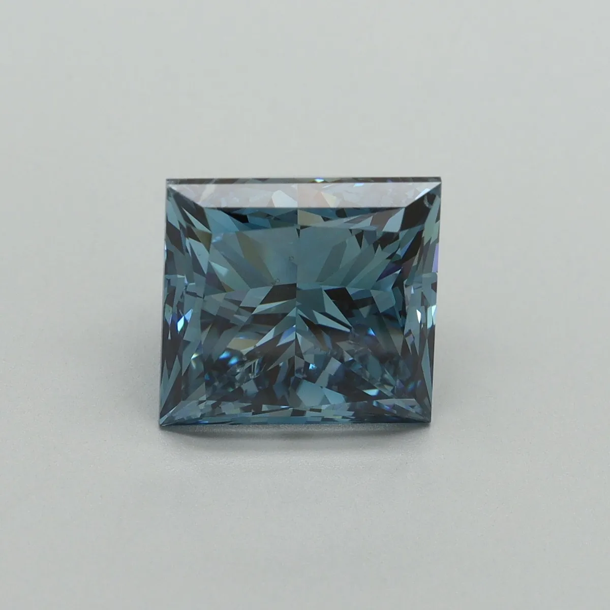 5.05ct PRINCESS Fancy Vivid Blue SI1 Coloured Lab diamond