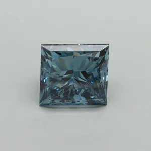 5.05ct PRINCESS Fancy Vivid Blue SI1 Coloured Lab diamond