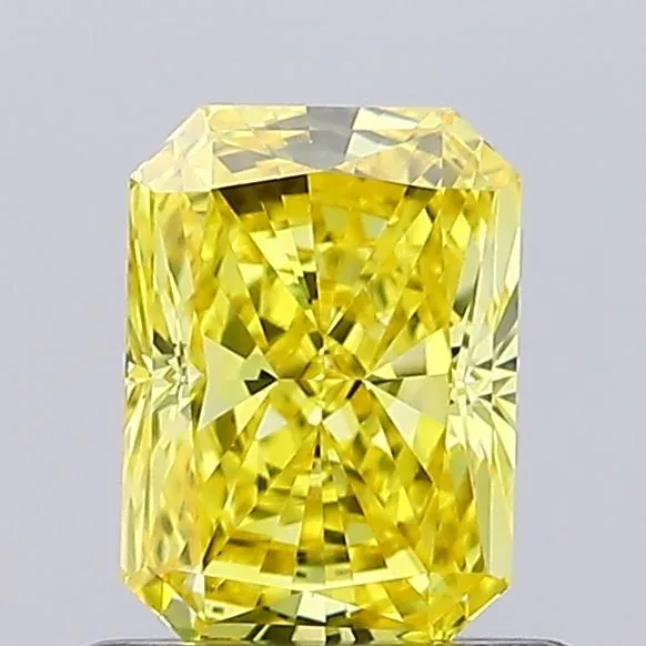 0.73ct RADIANT Fancy Vivid Yellow VVS2 Coloured Lab diamond