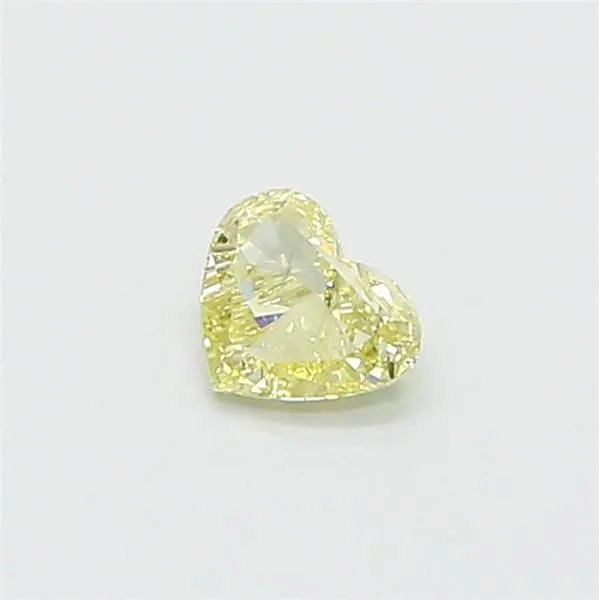 0.48ct HEART Fancy Yellow VS2 Coloured Lab diamond