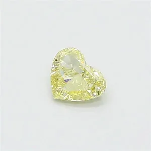 0.48ct HEART Fancy Yellow VS2 Coloured Lab diamond
