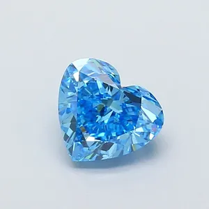 1.56ct HEART Fancy Vivid Blue SI1 Coloured Lab diamond