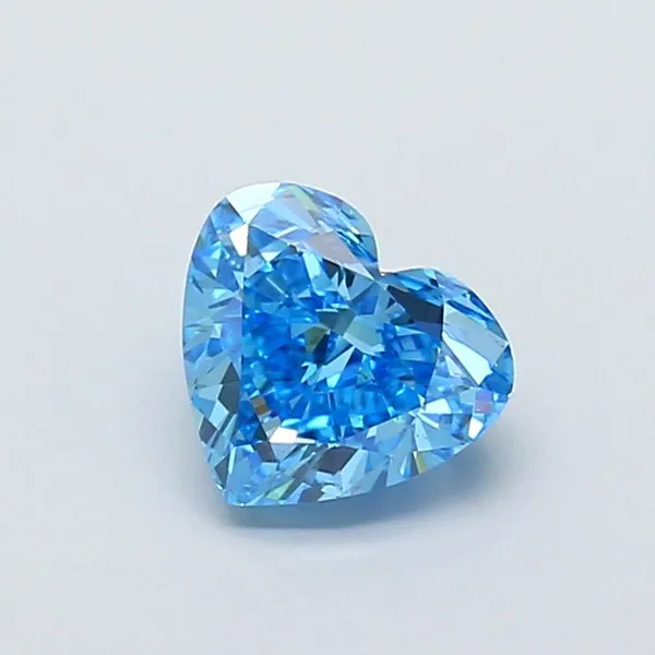 1.56ct HEART Fancy Vivid Blue SI1 Coloured Lab diamond
