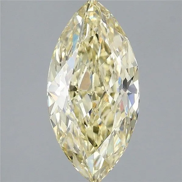 2.53ct MARQUISE Fancy Yellow VVS2 Coloured Lab diamond