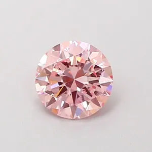 0.54ct ROUND Fancy Intense Pink SI2 Coloured Lab diamond