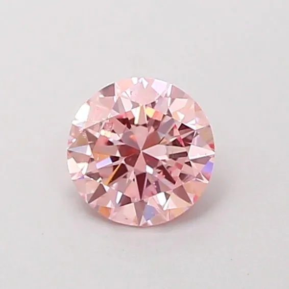 0.54ct ROUND Fancy Intense Pink SI2 Coloured Lab diamond