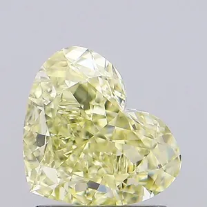 1.31ct HEART Fancy Light Yellow VVS2 Coloured Lab diamond