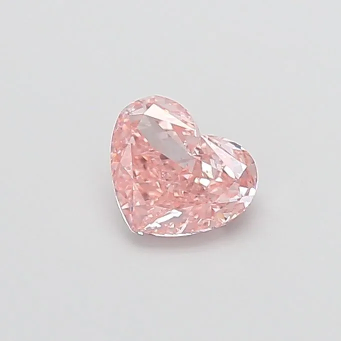 1.00ct HEART Fancy Intense Pink VS2 Coloured Lab diamond