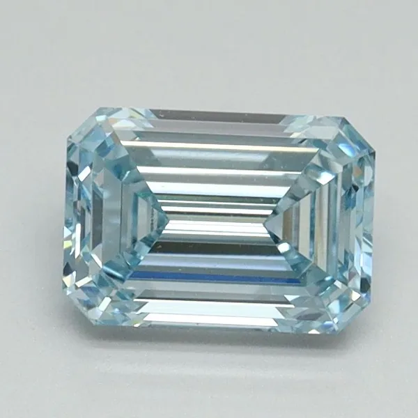 1.08ct EMERALD Fancy Intense Blue VVS2 Coloured Lab diamond