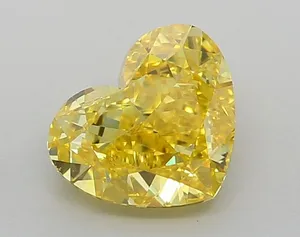 1.03ct HEART Fancy Vivid Yellow VS1 Coloured Lab diamond