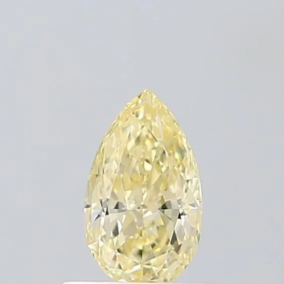 0.58ct PEAR Fancy Yellow VVS2 Coloured Lab diamond