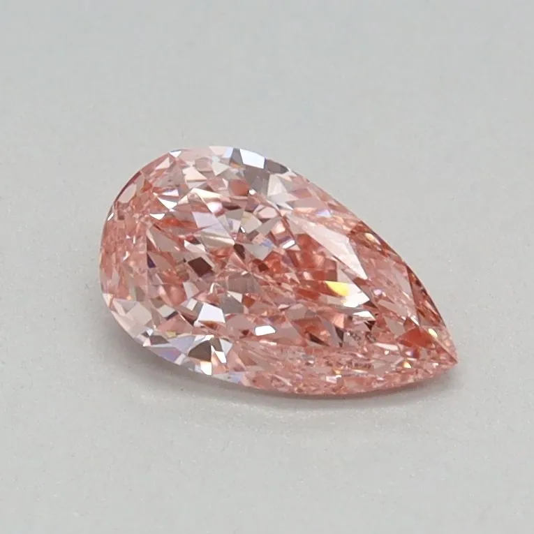 0.38ct PEAR Fancy Vivid Pink VS1 Coloured Lab diamond