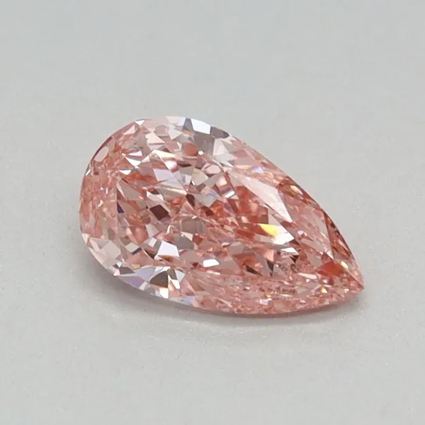 0.38ct PEAR Fancy Vivid Pink VS1 Coloured Lab diamond