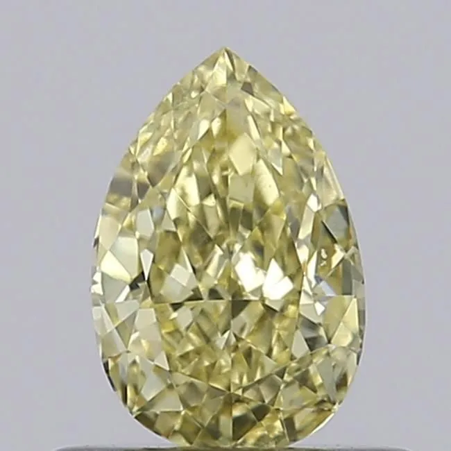 0.50ct PEAR Fancy Intense Yellow VVS2 Coloured Lab diamond