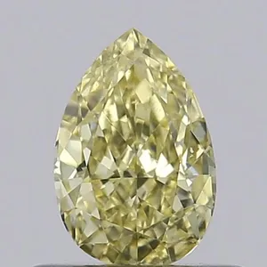 0.5ct PEAR Fancy Intense Yellow VVS2 Coloured Lab diamond