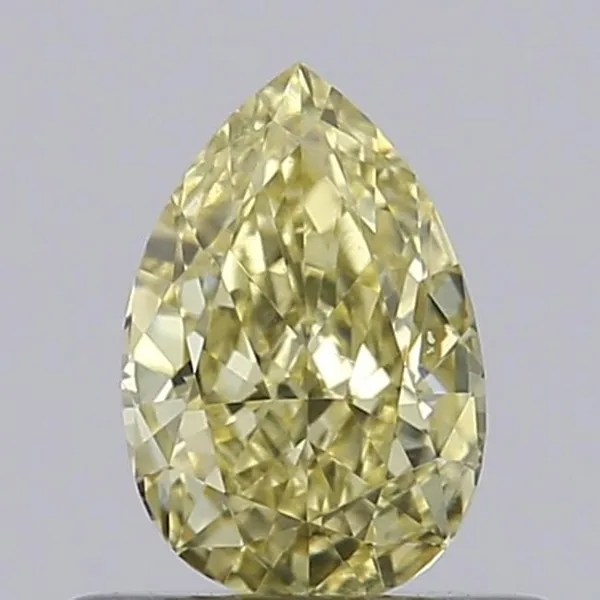 0.5ct PEAR Fancy Intense Yellow VVS2 Coloured Lab diamond