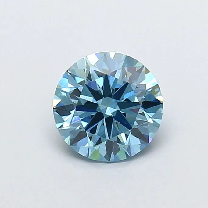 1.14ct ROUND Fancy Vivid Blue VS1 Coloured Lab diamond