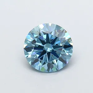 1.14ct ROUND Fancy Vivid Blue VS1 Coloured Lab diamond