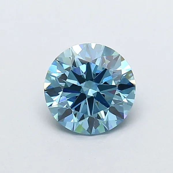 1.14ct ROUND Fancy Vivid Blue VS1 Coloured Lab diamond
