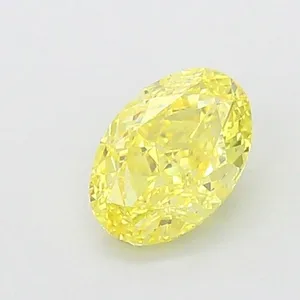 1ct OVAL Fancy Intense Yellow VS1 Coloured Lab diamond