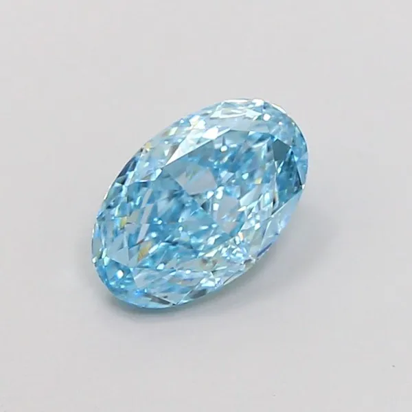 1.02ct OVAL Fancy Vivid Blue VS1 Coloured Lab diamond