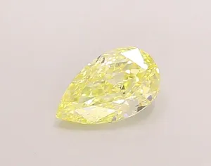 0.93ct PEAR Fancy Yellow VS2 Coloured Lab diamond