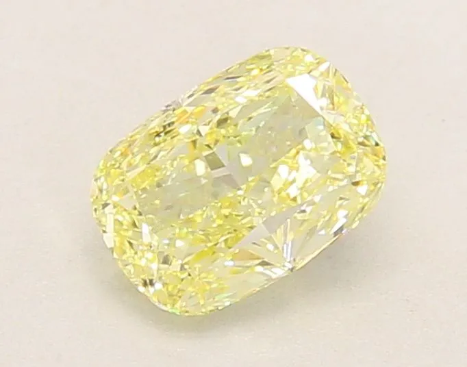 1.01ct CUSHION Fancy Yellow VVS2 Coloured Lab diamond