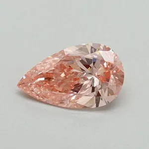 0.38ct PEAR Fancy Vivid Pink VS1 Coloured Lab diamond