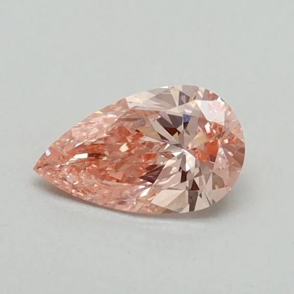 0.38ct PEAR Fancy Vivid Pink VS1 Coloured Lab diamond