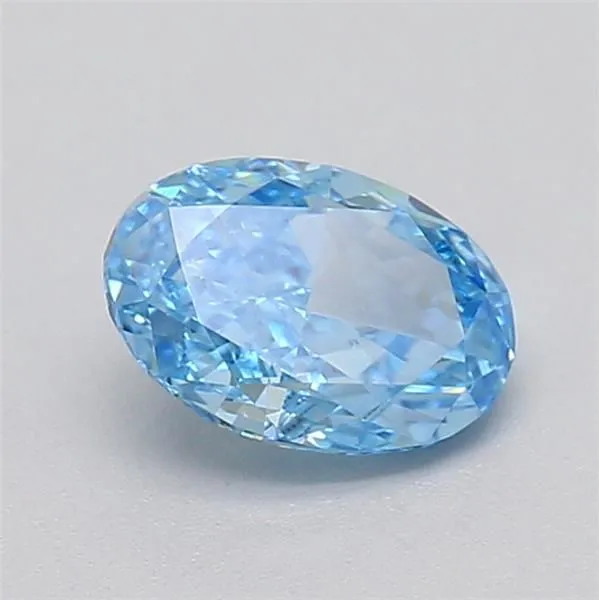 0.41ct OVAL Fancy Vivid Blue VS1 Coloured Lab diamond