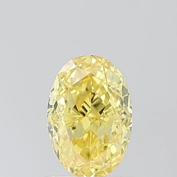 1ct OVAL Fancy Vivid Yellow VS1 Coloured Lab diamond