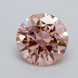 0.9ct ROUND Fancy Intense Pink VS2 Coloured Lab diamond