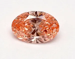 0.46ct OVAL Fancy Vivid Pink SI1 Coloured Lab diamond