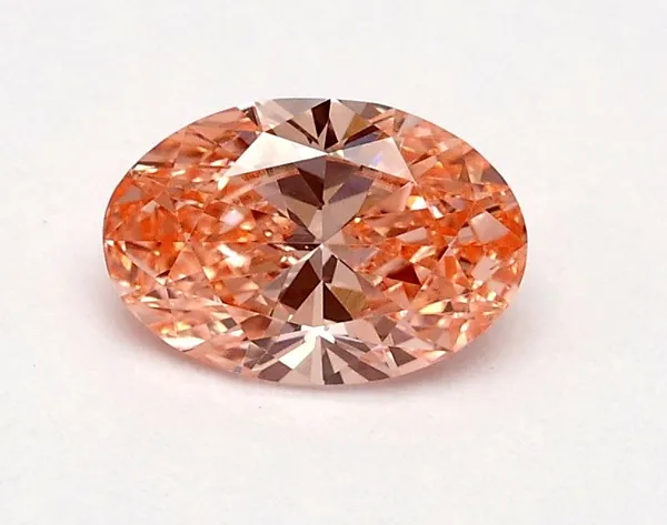 0.46ct OVAL Fancy Vivid Pink SI1 Coloured Lab diamond