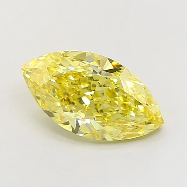 2.51ct MARQUISE Fancy Intense Yellow VS2 Coloured Lab diamond