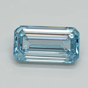 1.03ct EMERALD Fancy Intense Blue VVS2 Coloured Lab diamond