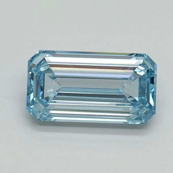 1.03ct EMERALD Fancy Intense Blue VVS2 Coloured Lab diamond