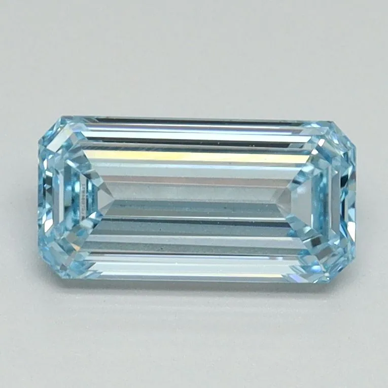 1.01ct EMERALD Fancy Intense Blue VS1 Coloured Lab diamond
