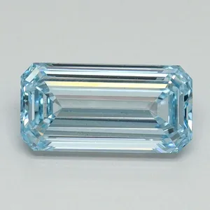 1.01ct EMERALD Fancy Intense Blue VS1 Coloured Lab diamond