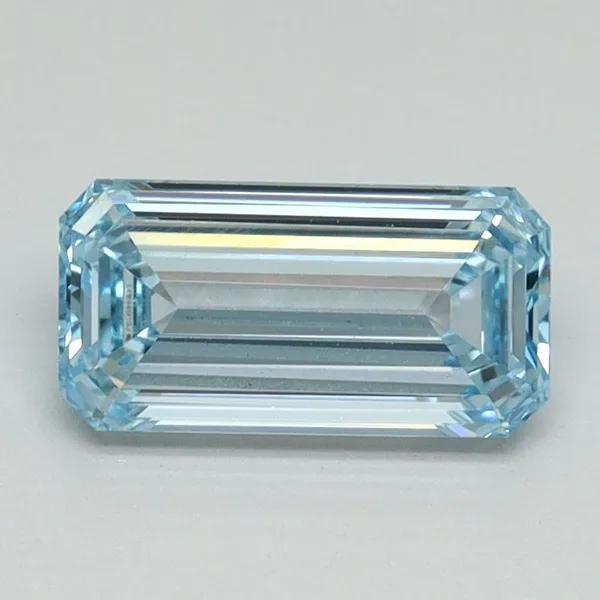 1.01ct EMERALD Fancy Intense Blue VS1 Coloured Lab diamond
